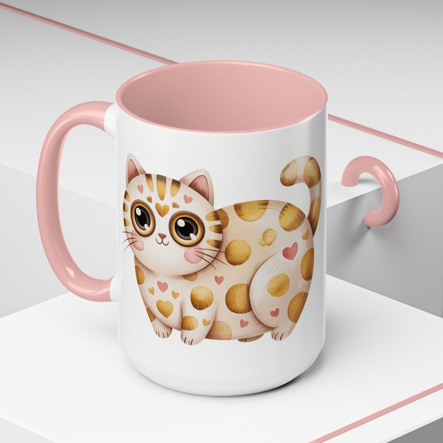 Cute Cat Coffee Mug | Kawaii Kitty Mug | Adorable Cat Lover Gift | Cozy Animal Mug | 11oz & 15oz Ceramic Cup