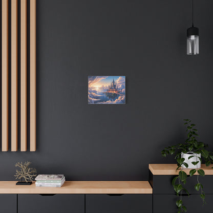 Floating Fantasy Castle Canvas Wall Art – Dreamy Sky Kingdom Landscape for Home, Office & Book Lovers