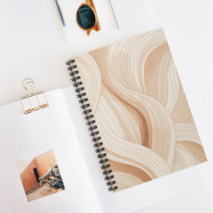 Neutral Abstract Spiral Notebook – Minimalist Ruled Journal for School, Work & Daily Notes