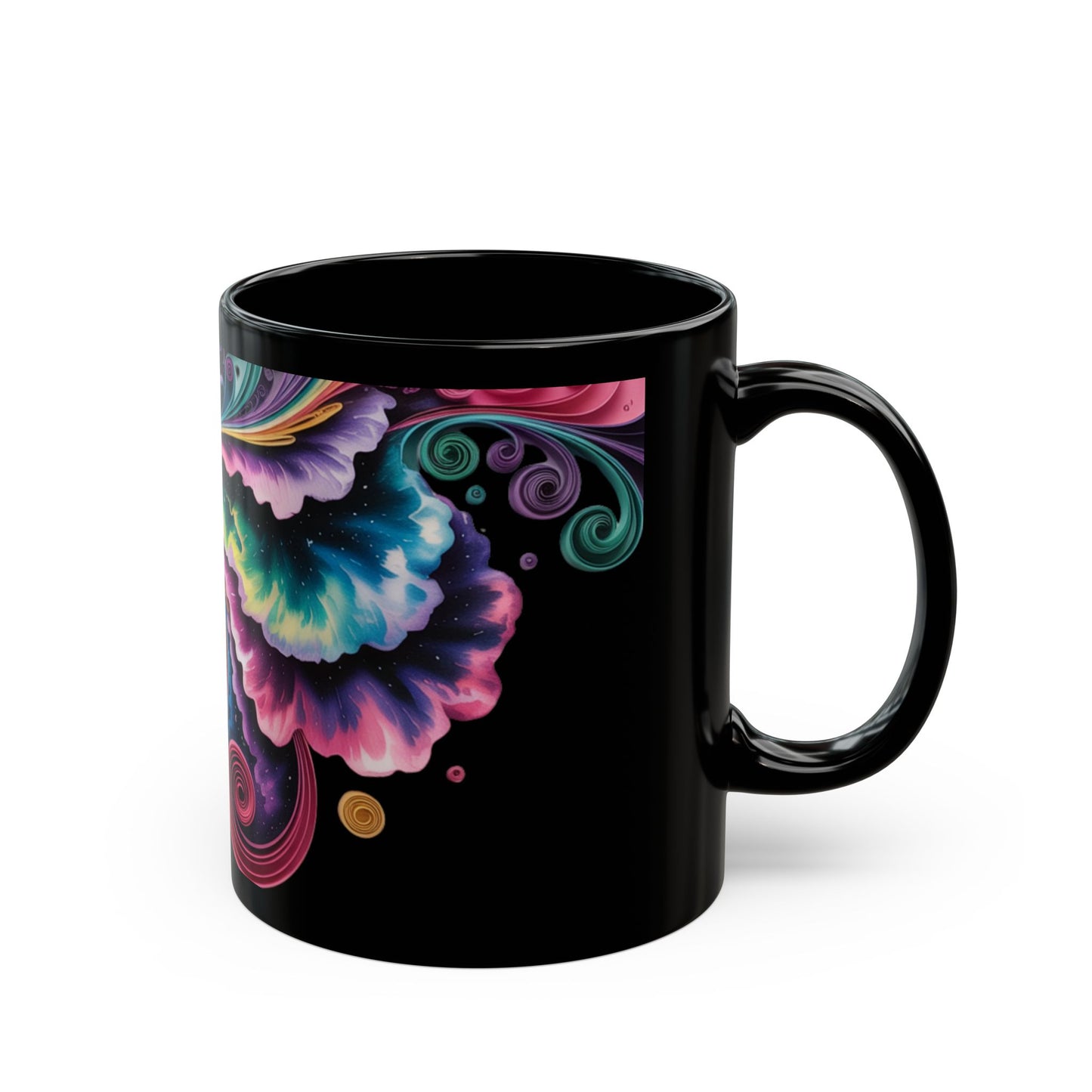 Colorful Abstract Art Mug, Psychedelic Coffee Cup, Vibrant Swirl Mug, Artistic Coffee Mug, Unique Gift for Art Lovers