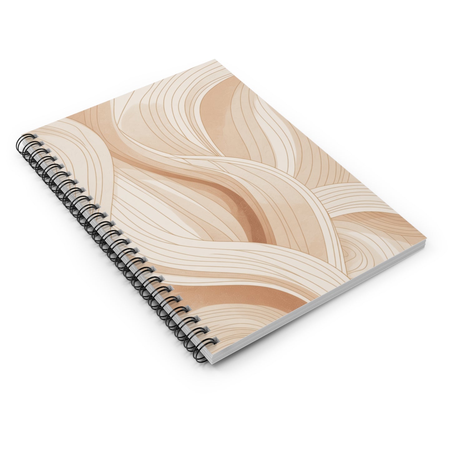 Neutral Abstract Spiral Notebook – Minimalist Ruled Journal for School, Work & Daily Notes