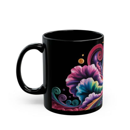 Colorful Abstract Art Mug, Psychedelic Coffee Cup, Vibrant Swirl Mug, Artistic Coffee Mug, Unique Gift for Art Lovers