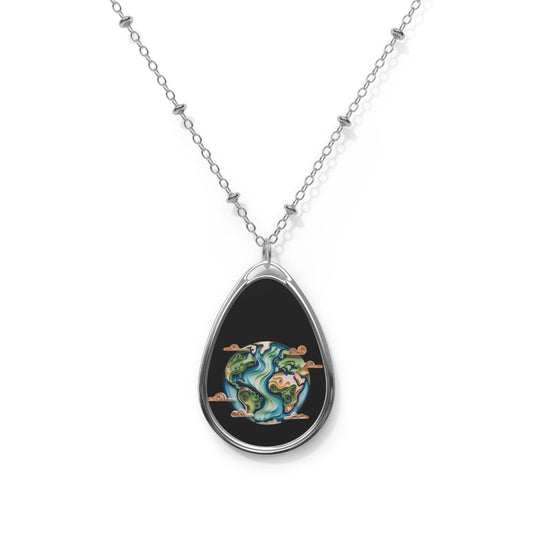 Earth Pendant Necklace, World Jewelry Gift, Nature Lover Necklace, Planet Earth Pendant, Environmental Gift, Unique Earth Jewelry