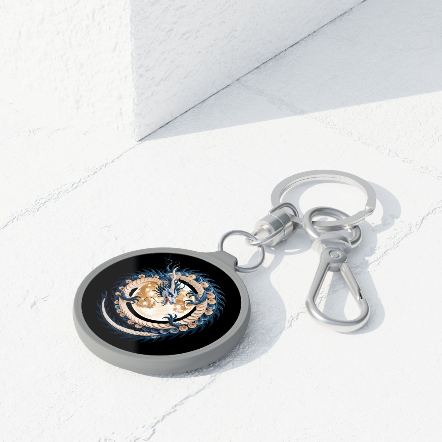 Dragon Keychain, Fantasy Keyring, Mythical Dragon Gift, Gamer Keychain, Dragon Lover Gift, Fantasy Art Accessory