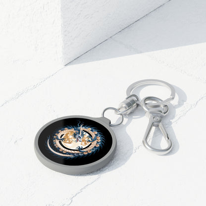 Dragon Keychain, Fantasy Keyring, Mythical Dragon Gift, Gamer Keychain, Dragon Lover Gift, Fantasy Art Accessory