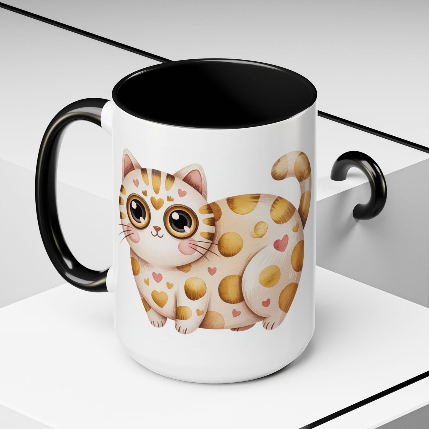 Cute Cat Coffee Mug | Kawaii Kitty Mug | Adorable Cat Lover Gift | Cozy Animal Mug | 11oz & 15oz Ceramic Cup