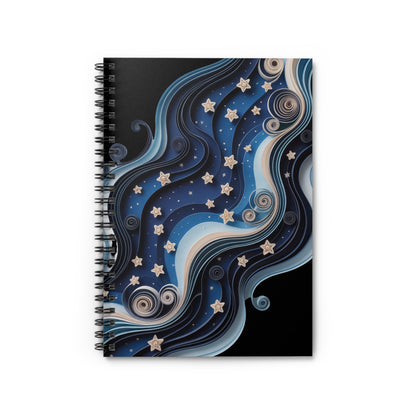 Celestial Star Journal Notebook, Aesthetic Spiral Notebook, Night Sky Writing Journal, Galaxy Inspired Notebook, Star Lover Gift