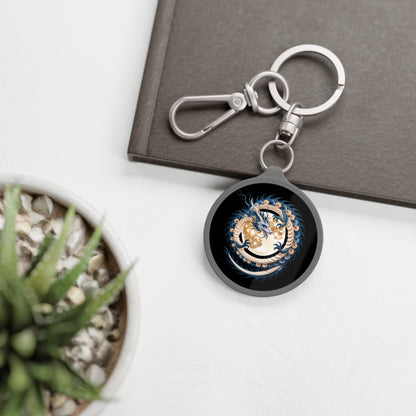 Dragon Keychain, Fantasy Keyring, Mythical Dragon Gift, Gamer Keychain, Dragon Lover Gift, Fantasy Art Accessory