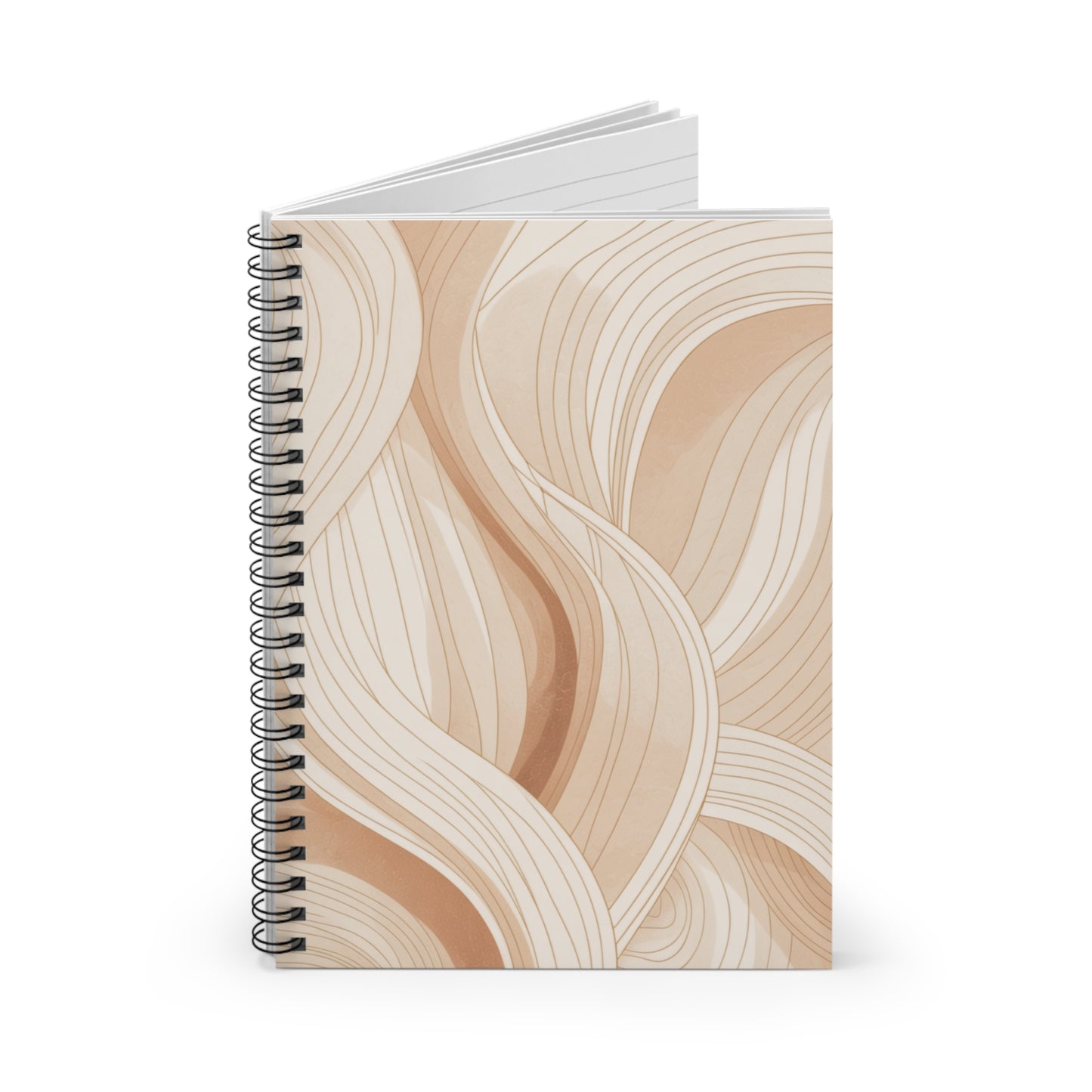 Neutral Abstract Spiral Notebook – Minimalist Ruled Journal for School, Work & Daily Notes