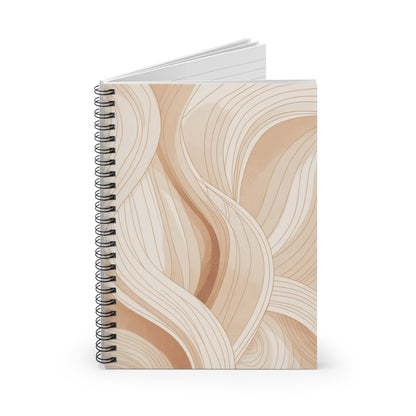 Neutral Abstract Spiral Notebook – Minimalist Ruled Journal for School, Work & Daily Notes