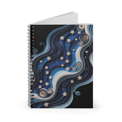 Celestial Star Journal Notebook, Aesthetic Spiral Notebook, Night Sky Writing Journal, Galaxy Inspired Notebook, Star Lover Gift