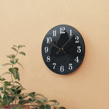 Minimalist Black & White Acrylic Wall Clock – Modern Round Home Decor | Stylish Office Clock