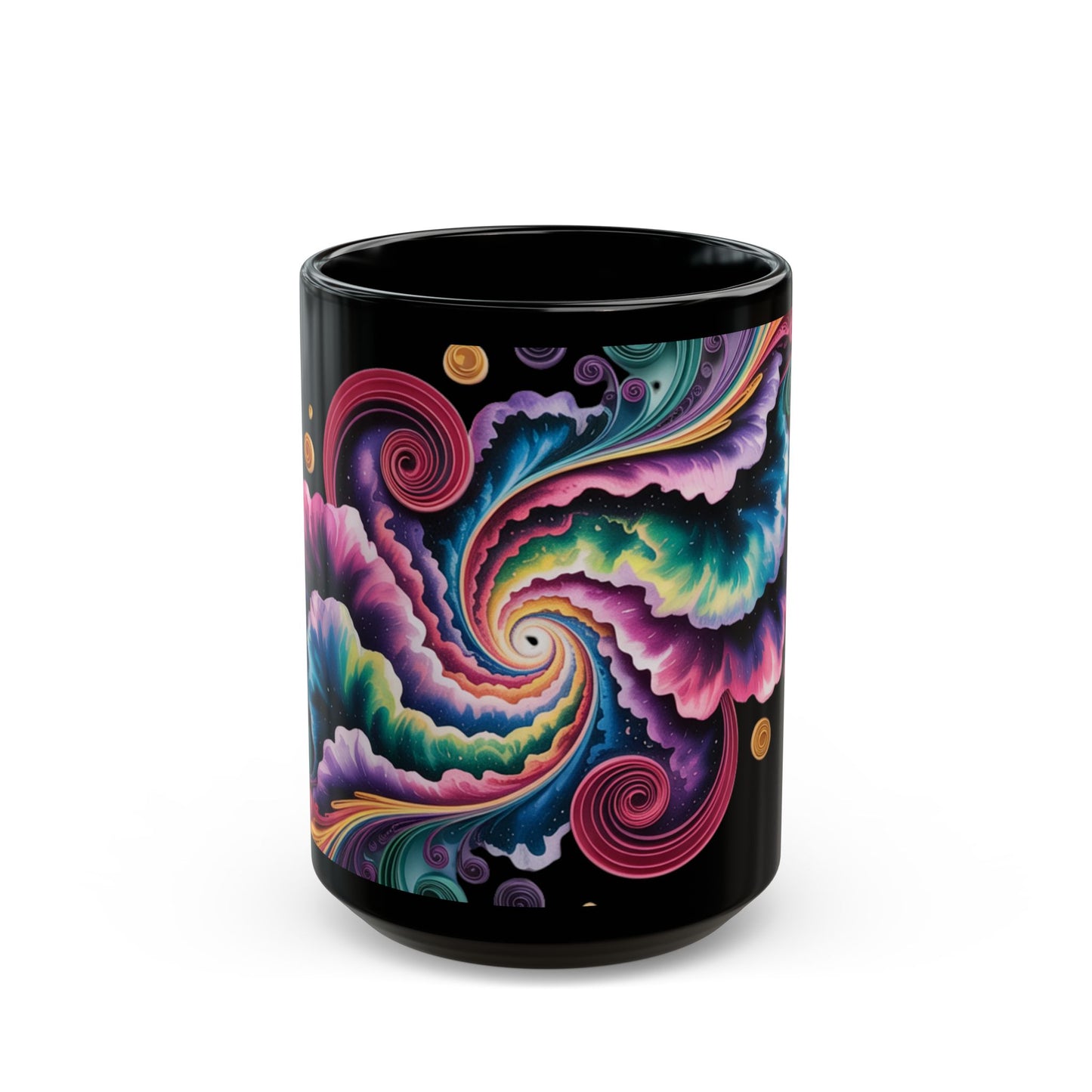 Colorful Abstract Art Mug, Psychedelic Coffee Cup, Vibrant Swirl Mug, Artistic Coffee Mug, Unique Gift for Art Lovers