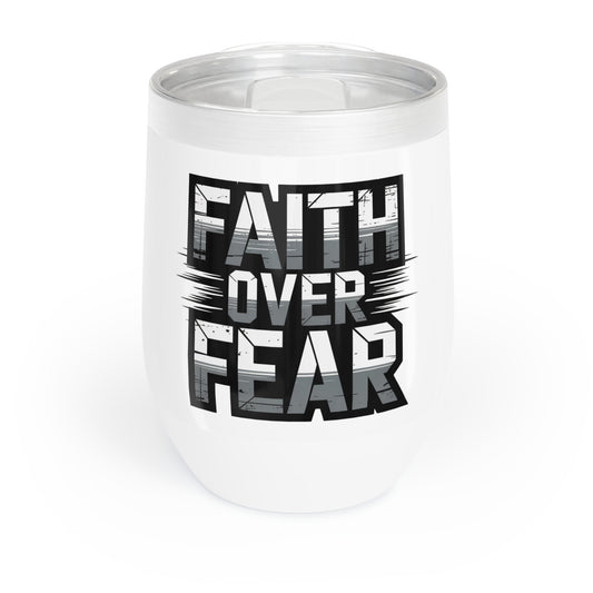 Faith Over Fear Tumbler – Christian Stainless Steel Travel Cup, Inspirational Drinkware Gift for Men & Women, Motivational Scripture Mug