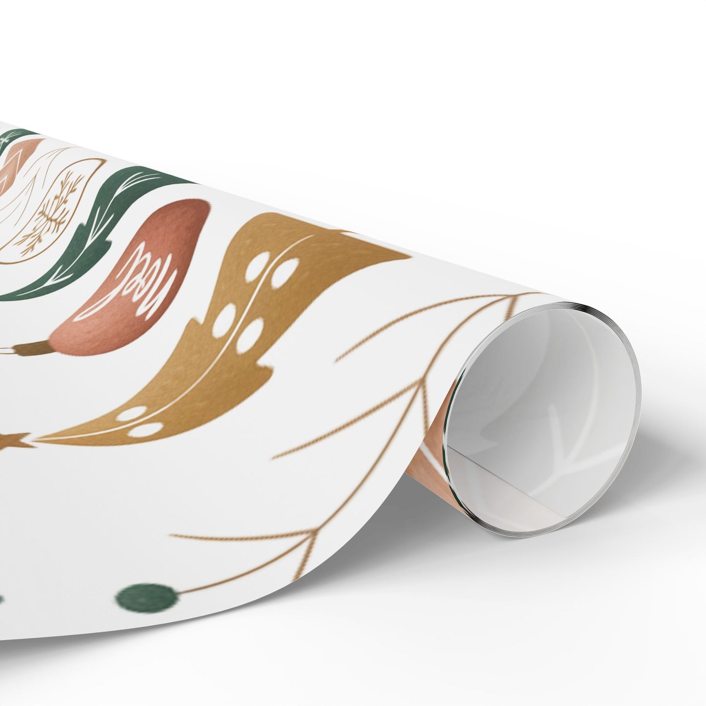 Minimalist Christmas Gift Wrap – Modern Tree & Ornament Pattern | Holiday Wrapping Paper