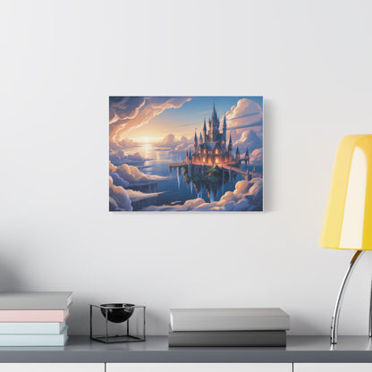 Floating Fantasy Castle Canvas Wall Art – Dreamy Sky Kingdom Landscape for Home, Office & Book Lovers