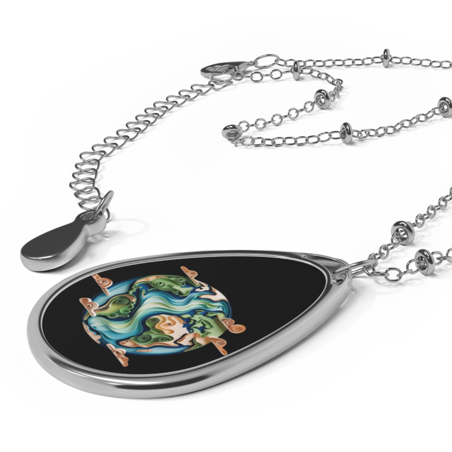 Earth Pendant Necklace, World Jewelry Gift, Nature Lover Necklace, Planet Earth Pendant, Environmental Gift, Unique Earth Jewelry